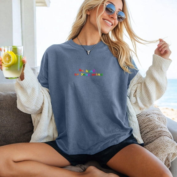 Embroidered Sweatshirt: Be Kind To Your Mind, Mental Health Crewneck