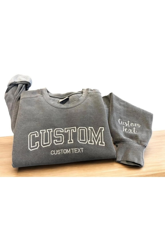 Embroidered Sweatshirt, Custom Embroidery, Maid Of Honor Outfit, Embroidered, Unisex Sweatshirt, LINHKHA