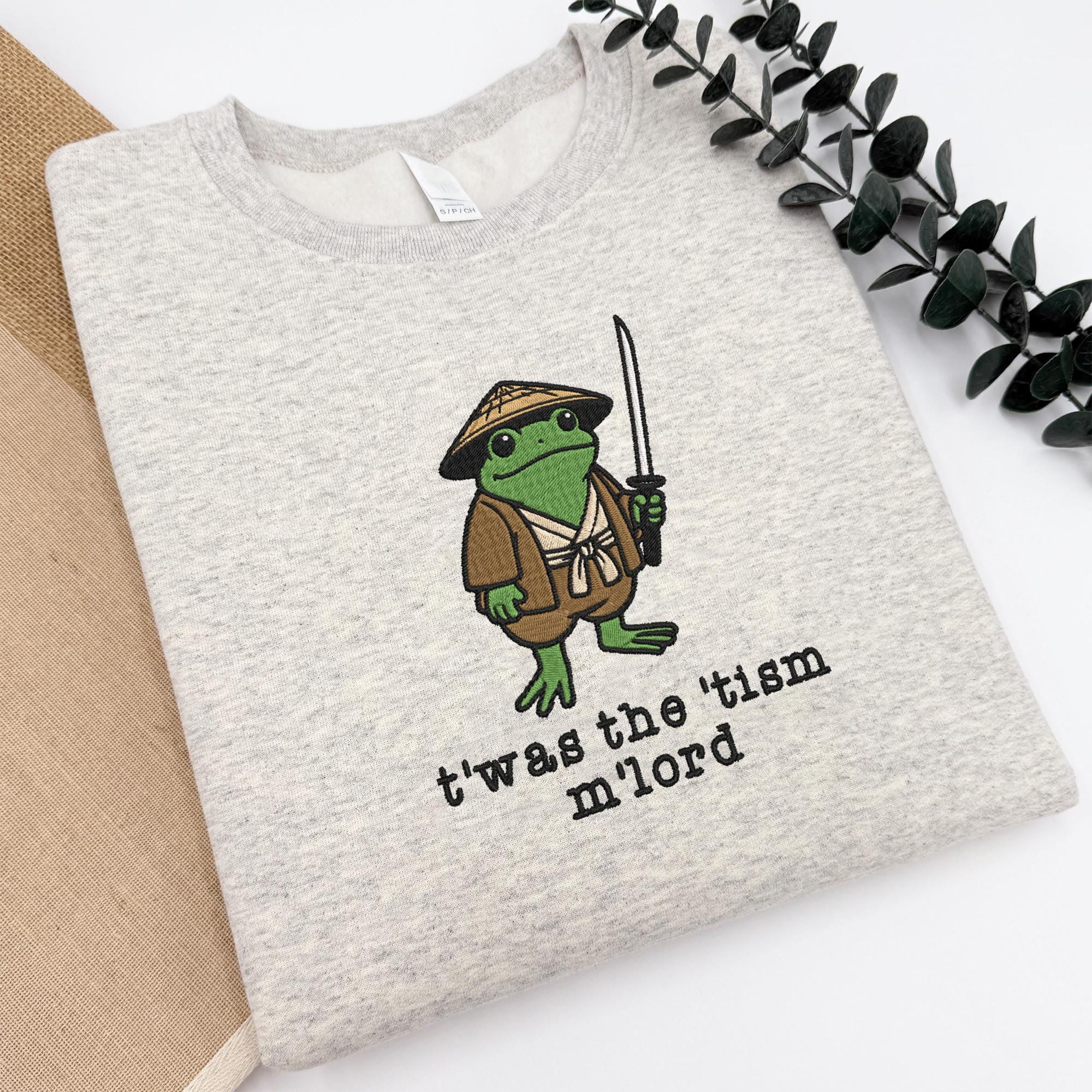 Embroidered T'was The 'Tism M'lord Shirt, Funny Frog Wizard Meme ...