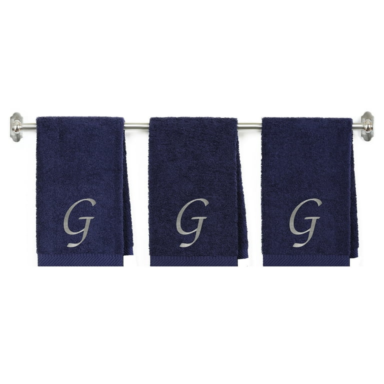 Navy and silver towels top