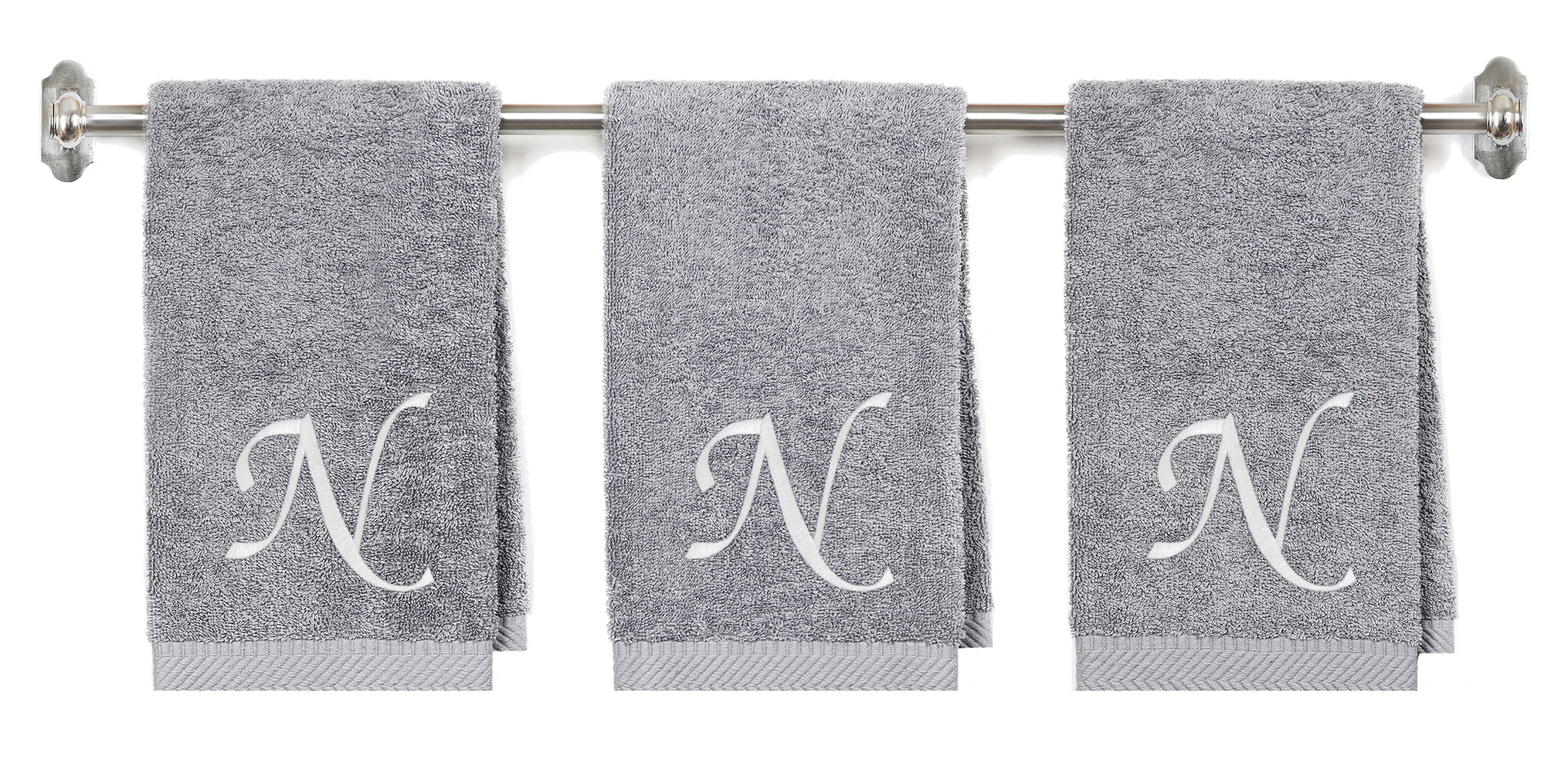 Embroidered Terry Cotton Hand Towel for Bathroom and Kitchen - Terry ...