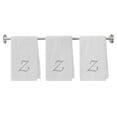 thumbnail image 1 of Embroidered Terry Cotton Hand Towel for Bathroom and Kitchen - Spa Terry Cotton Hand Towel - 16 x 27 inches - 3-Pack - White Color Towel - Silver Script Initial Z, 1 of 5