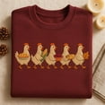 thumbnail image 1 of Embroidered Thanksgiving Chicken Sweatshirt, Funny Fall Harvest Hen Crewneck, Turkey Day Foodie Gift, Chicken Lover Shirt, 1 of 4
