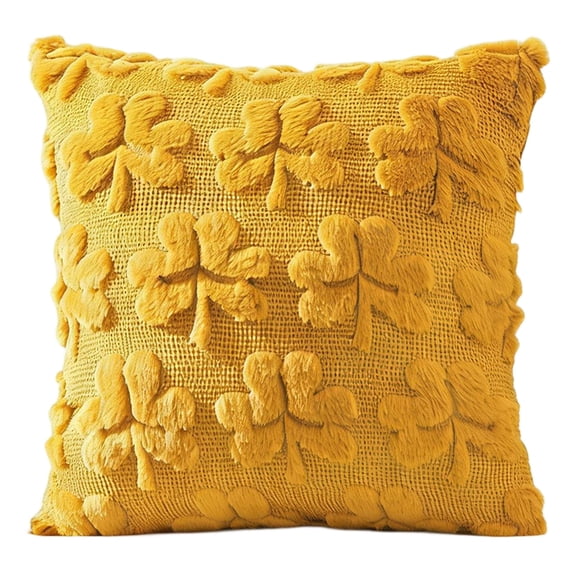 Embroidered Throw Pillow Cover with Green Botanical Design, Square Decorative Cushion Case 18x18 Inches Luxury Linen Texture, for Sofa Bedroom Living Room Car