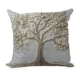thumbnail image 1 of Imitation Embroidered Throw Pillow Covers 18x18 Inch - Summer Boho Decorative Pillow Cover with Zipper for Living Room Couch Sofa Bed Mushroom Tree Linen Cushion Pillowcase, 1 of 6