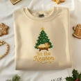 thumbnail image 1 of Embroidered Tis The Reason Sweatshirt with Baby Jesus and Christmas Tree Design, 1 of 4