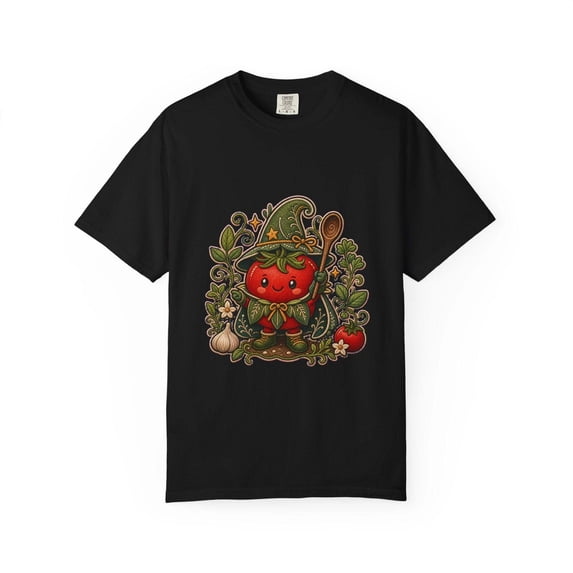 Embroidered Tomato Sorcerer T-Shirt Graphic
