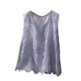 thumbnail image 1 of Embroidered Tops for Women Summer Floral Sleeveless Boho Tops Casual Crew Neck Blouse Loose Tank Tops M-XXL Blue M(M), 1 of 9