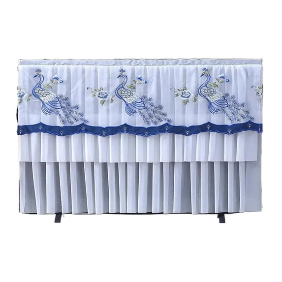 Embroidered Tulle Lace TV Cover Hanging TV Cover Household Decorative Hood Home Textiles 37-85 Inch