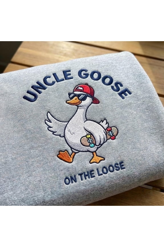 Embroidered Uncle Silly Goose Shirt, Cool Uncle Club Shirt, Goose Lover Gift for Unlce, New Pregnancy Announcement Shirt for Uncle to Be