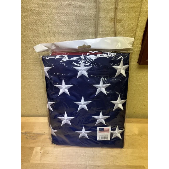 Embroidered Us Flag 3Ft X 5Ft Poly Brass Grommets Usa American Flag