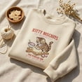 thumbnail image 1 of Embroidered Valentines Cat Sweatshirt, Kitty Biscuits Bakery Sweater, Vday Cat Lover Pullover, Cute Kitten Baking Cookies Love Crewneck, 1 of 4