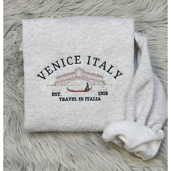 Embroidered Venice Italy Sweatshirt