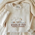 thumbnail image 1 of Embroidered Walking By Faith Tripping Constantly Sweatshirt, Funny Duck Shirt, Christian Shirt, Faith Sweatshirt, Jesus Sweatshirt, 1 of 5