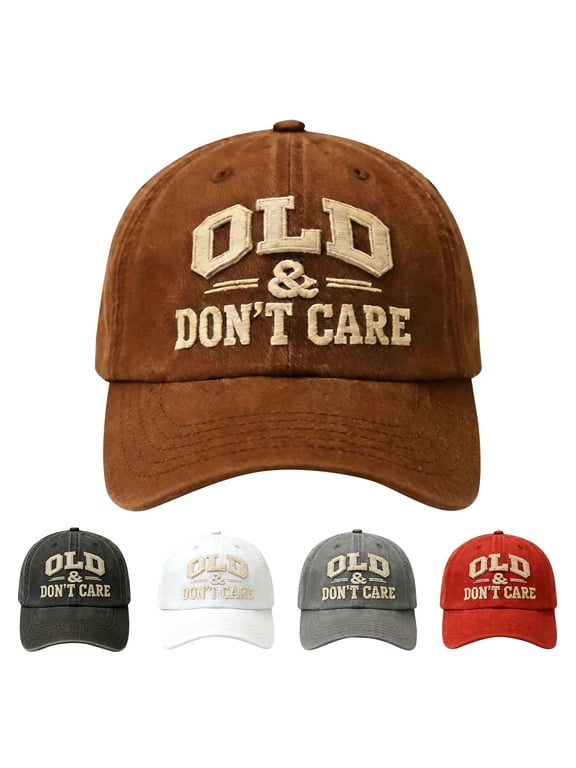Embroidered Washed Cotton Baseball Cap for Men Funny Retirement Novelty Hat