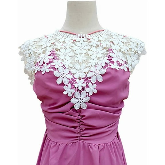 Embroidered Water-Soluble Lace Collar Flower Hollow Chest Dickey Collar DIY Lace Accessories