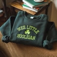 thumbnail image 1 of Embroidered Wee Little Hooligan Shirt, Womens St Patricks Day Sweatshirt, Lucky Sweatshirt, Shenanigans Shirt, Irish Day Gift, 1 of 4