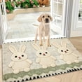 thumbnail image 1 of Embroidered Welcome Doormat, Rubber Backed Non-Slip Animal Mat, Lamb Rabbit Chicken Pattern Rug, Indoor Outdoor Floor Mat for Entryway, Kitchen, Bathroom, Porch & Home Use, 23.6*15.7in, C, 1 of 6