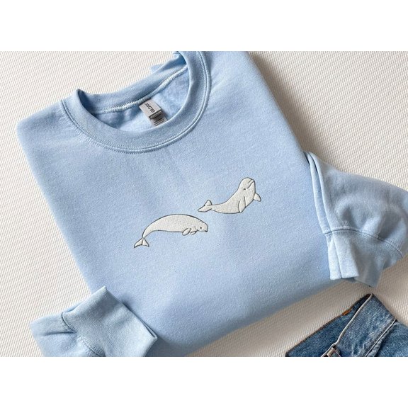 Embroidered Whale Marine Sweatshirt