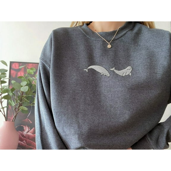 Embroidered Whale Marine Sweatshirt