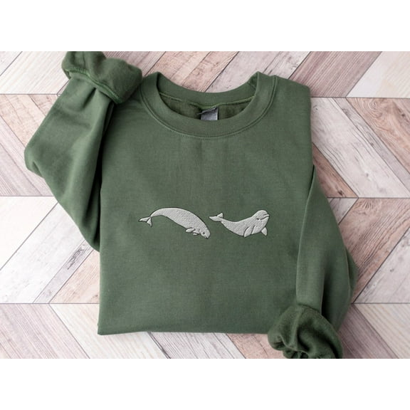 Embroidered Whale Marine Sweatshirt