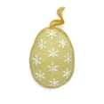 thumbnail image 1 of Embroidered White Flower Egg Easter Ornament, Fair Trade Handmade in Peru, 1 of 3
