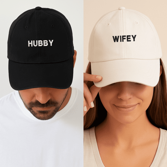 Embroidered Wifey, Hubby Hat, Honeymoon Outfit, Bride And Groom Hat, Engagement Hat, Bride Hat, Bride to Be Gift, Wedding Outfit viết Site Description và 3 Key Features