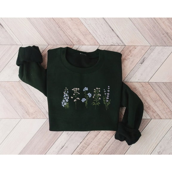 Embroidered Wildflowers Sweatshirt