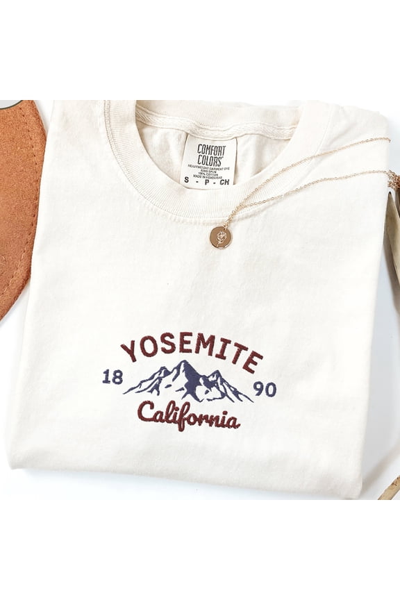Embroidered Yosemite Shirt Yosemite Park Tshirt Yosemite Embroidered Tee Yosemite Gift Yos