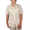 thumbnail image 1 of Embroidered cotton blend guayabera. SIZE:2X COLOR:IV, 1 of 1