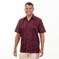 thumbnail image 1 of Embroidered cotton blend guayabera. SIZE:S COLOR:BRG, 1 of 1