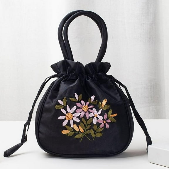 Embroidered er Small Buet Bag Handmade Cosmetic Handbag Women L4D9