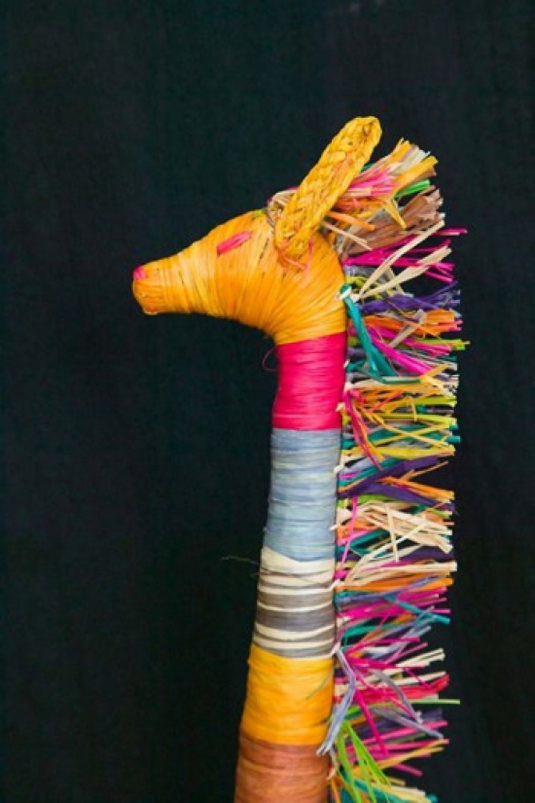 Embroidered giraffe craft Kenya Canvas Art - Keren Su DanitaDelimont (23 x 35)