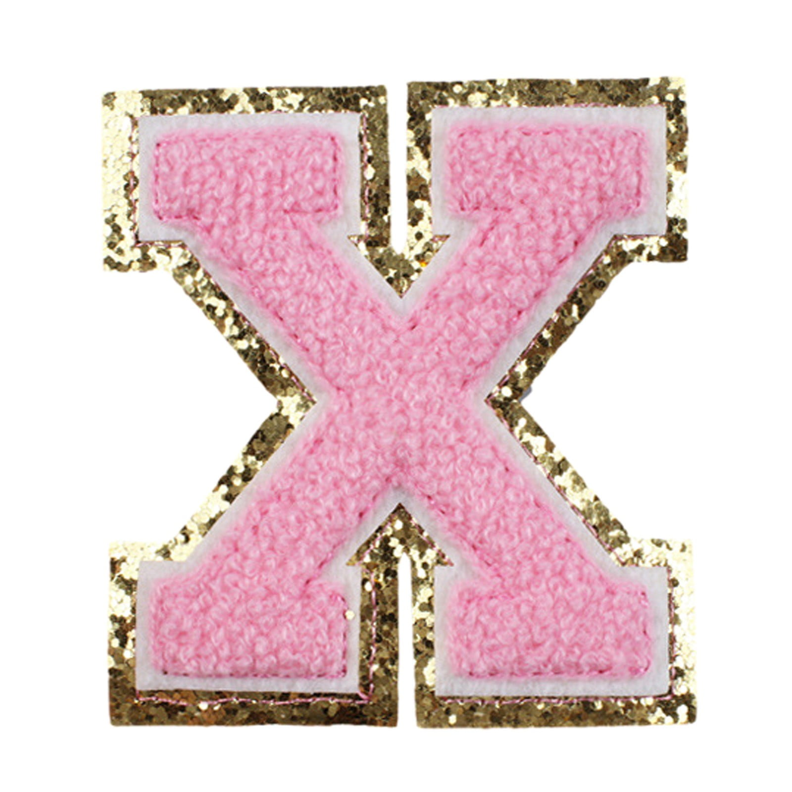 San Diego SD Letter Iron On Patches - Pack Of 4, 3x2 Inches, Gold, For Jackets Hats Bags
