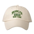 thumbnail image 1 of Embroidery BROOKLYN NEW YORK Baseball Cap Unisex Outdoor Soft Crown Dad Hat Sun Protection Beige, 1 of 3