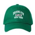 thumbnail image 1 of Embroidery BROOKLYN NEW YORK Baseball Cap Unisex Outdoor Soft Crown Dad Hat Sun Protection Green, 1 of 3