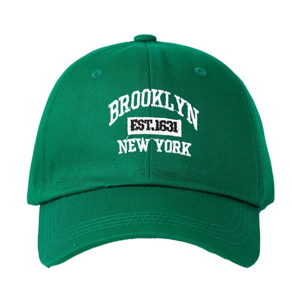 Embroidery BROOKLYN NEW YORK Baseball Cap Unisex Outdoor Soft Crown Dad Hat Sun Protection Green