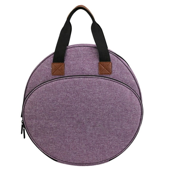 Embroidery Bag Organizer Round Embroidery Storage Bag Embroidery Project Bag With Handle & Multiple Pockets For Embroidery Hoops Threads Tools