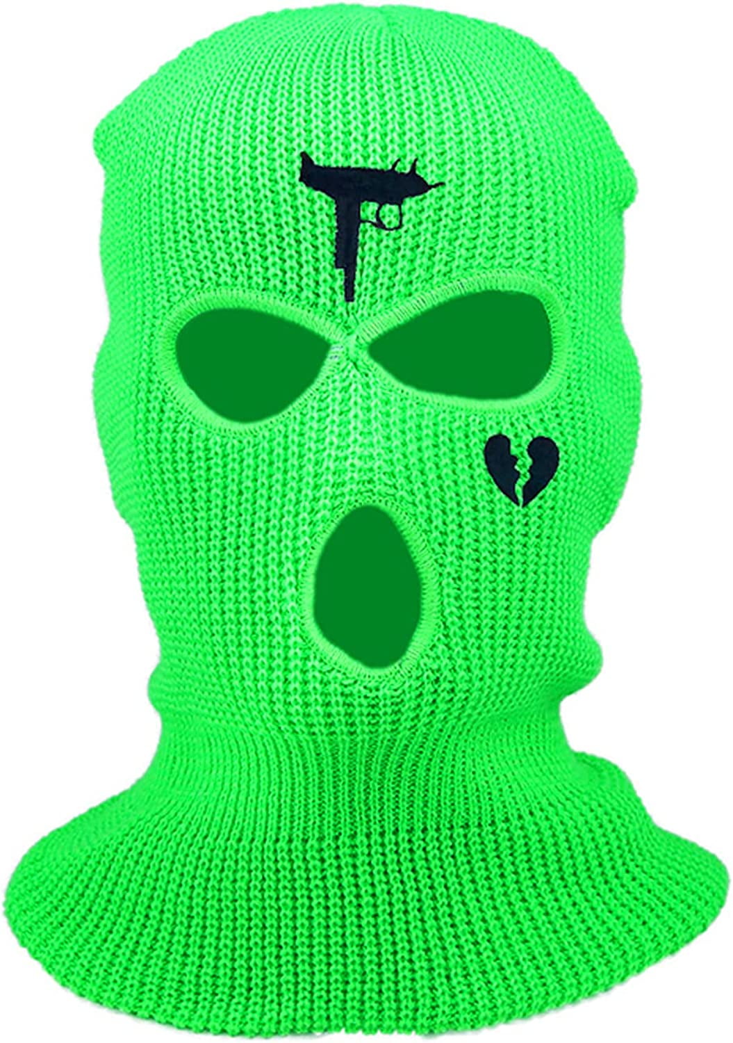 Embroidery Balaclava Hat 3 Hole Full Face Mask Cover Windproof Winter