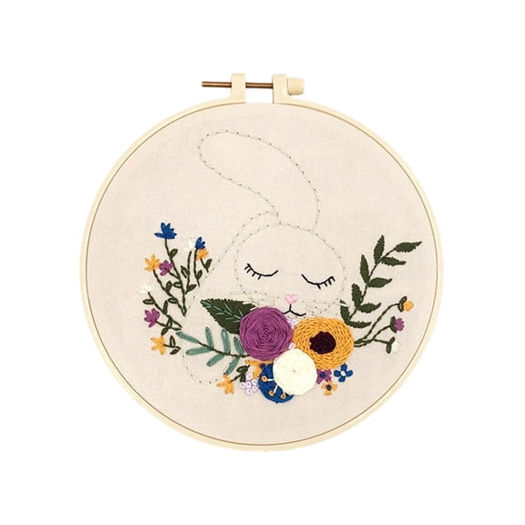 Embroidery Beginner Embroidery Needle Point Easter Rabbit Egg Pattern Embroidery Thread Craft Enthusiast Hand Embroidery Thread