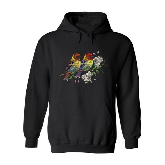 Embroidery Birds Hoodie Women -Image by Shutterstock, Female Large