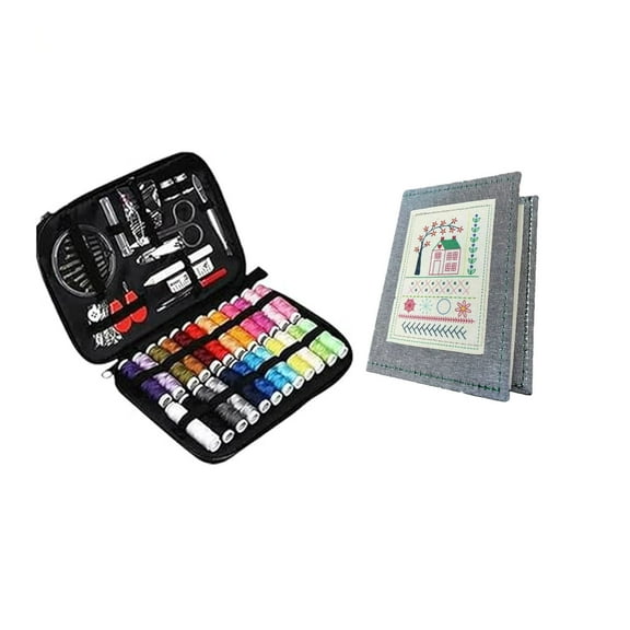 Embroidery Book Kit With Complete Instructional Tutorial For Beginners Portable All Scenario Sewing Craft And Needlework 1 Piece