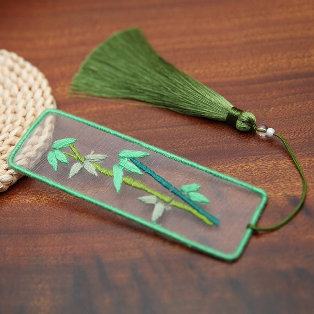 Embroidery Bookmark Kit With Pattern Instructions Adjustable Hoop For ...