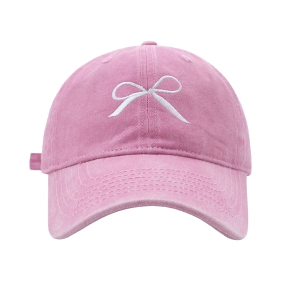 Embroidery Bow Baseball Hat Cute Bow Hat for Daily Life Yoga Workout Sports Hat Breathable Hat for Outdoor Sports