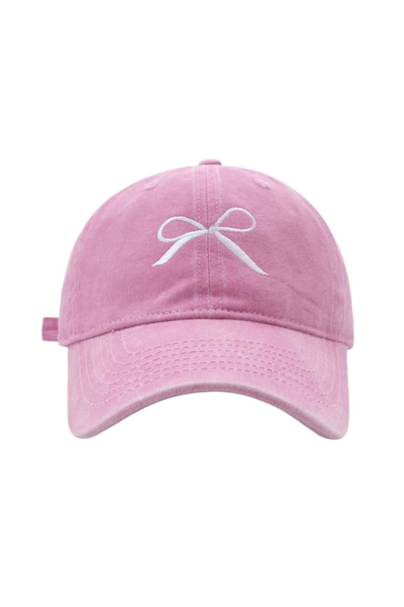 Embroidery Bow Baseball Hat Cute Bow Hat for Daily Life Yoga Workout Sports Hat Breathable Hat for Outdoor Sports