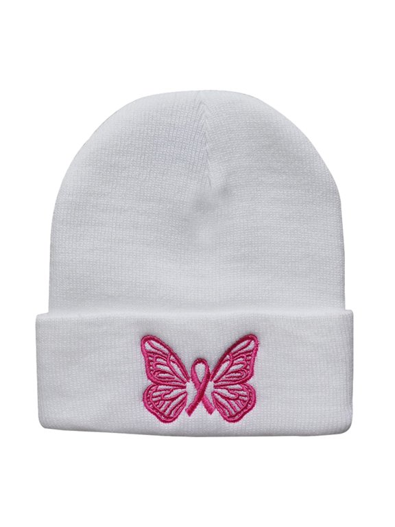 Embroidery Butterfly Pattern Adult Elastic Hat Winter Warmer Knitted Hat Cold Winter Presents for Students Teens
