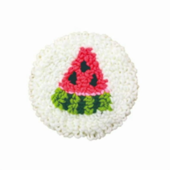 Embroidery Coaster Set with Embroidery Frame Fruit Pattern for Beginner