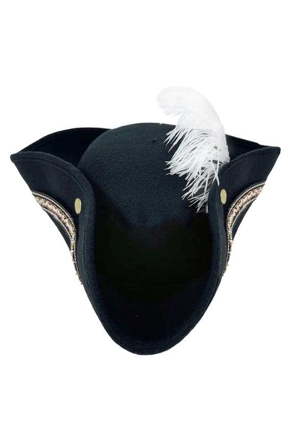 Embroidery Cosplay Pirate Caps For Children's Party Props Kids' Pirate Role Play Feathered Studded Fedoras