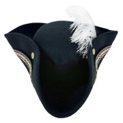 Embroidery Cosplay Pirate Caps For Childrens Party Props Kids Pirate Role Play Feathered Studded Fedoras