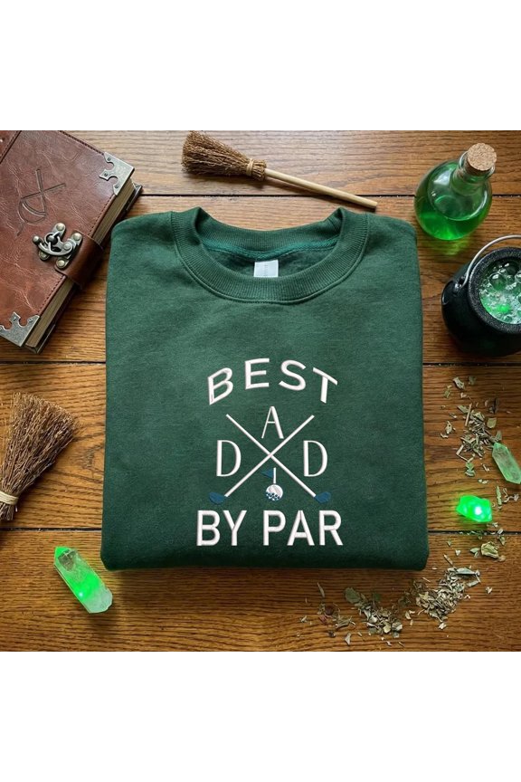 Embroidery Design : Best Dad By Par Embroidery - Golf Dad - Golfing for Dad - Father's Day - Father's Day Gift - Birthday Gift for Dad.